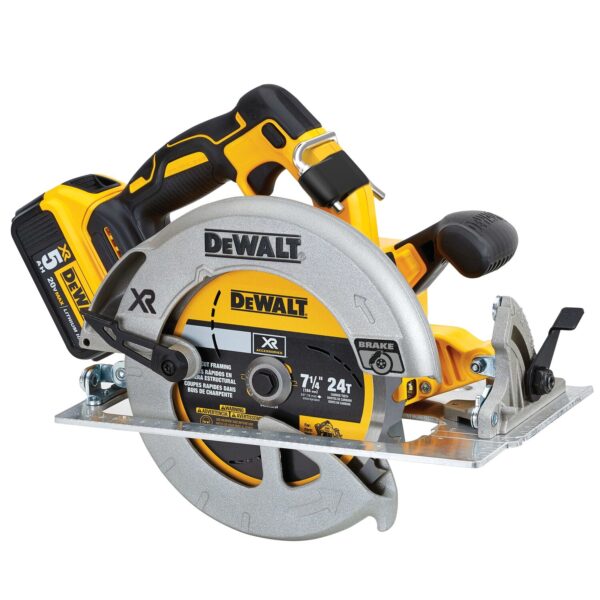 DEWALT DCS570P1 20V MAX XR 7-1/4" Circular Saw (5.0Ah) w/ 1 Battery and Bag - Image 2