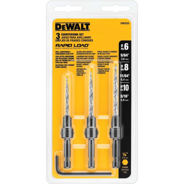 DEWALT DW2535 3Pc Countersink Set