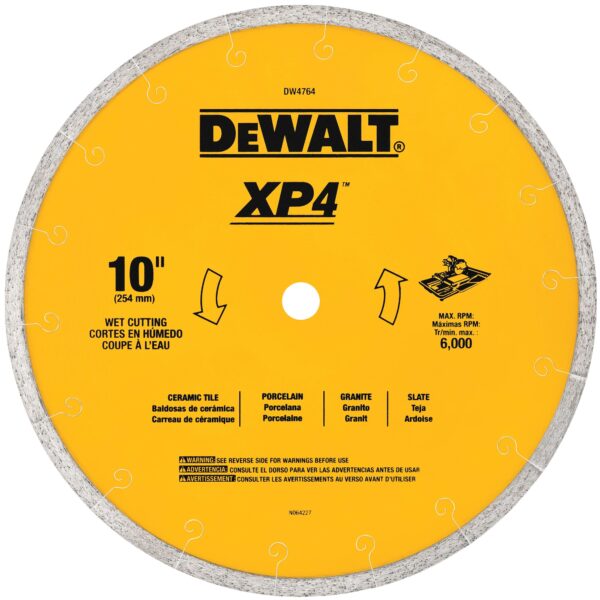 DEWALT DW4764 10" Premium Porcelain Tile Blade