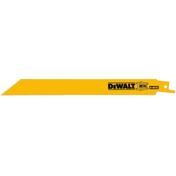 DEWALT DW4809B 8" 14 TPI Straight Back Bi-Metal Reciprocating Saw Blade