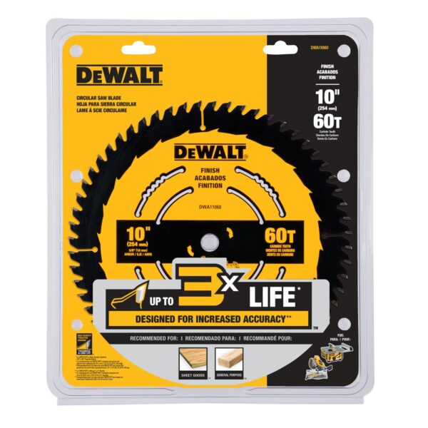 DEWALT DWA11060 Circular Saw Blade 10" 60T