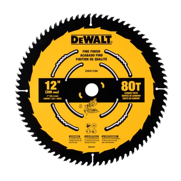 DEWALT DWA11280 Circular Saw Blade 12" 80T