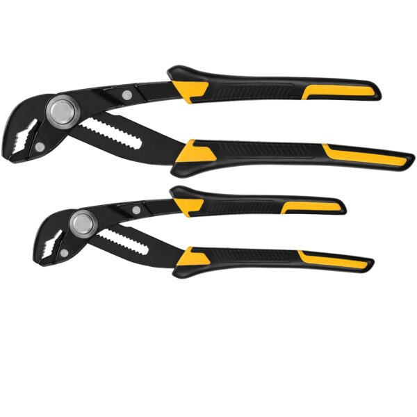 DEWALT DWHT70486 8" & 10" Pushbutton-adjust Pliers 2pc Set V-jaw Design