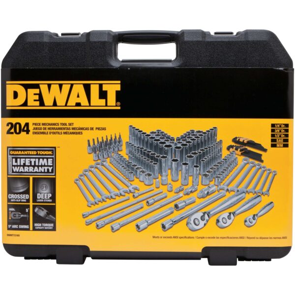 DEWALT DWMT72165 204PC  Mechanics Socket Tool Set