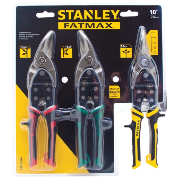 FATMAX FMHT73558 Aviation Snips Offset 3pc Set (left right & straight cutting)