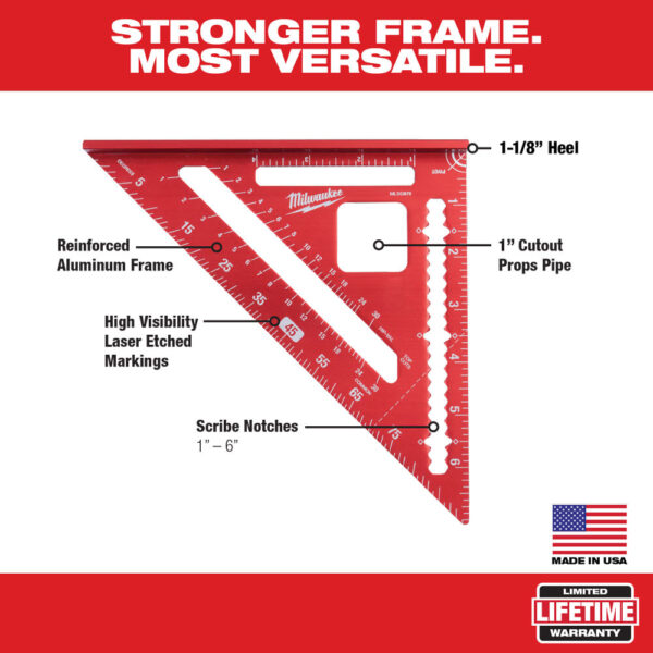 MILWAUKEE 7" Rafter Speed Square - Image 2