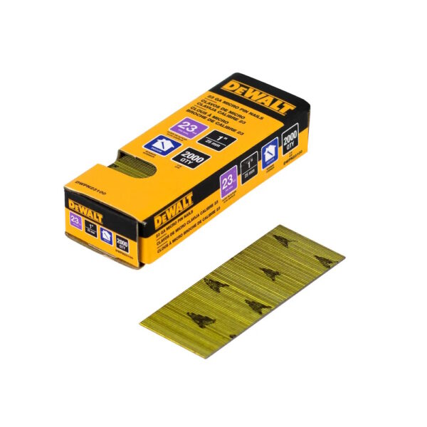 DEWALT DWPN23125 23Ga 1-1/4" Pin Nails (2000 per Box) - Image 2