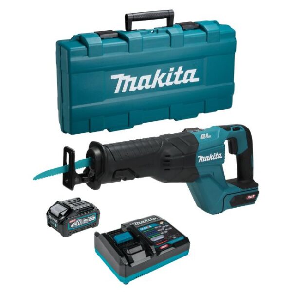 MAKITA 40V BL Recip Saw Kit w/4Ah Batt/Ch, 2-spd w/Brake, Adj. Shoe, 1-1/4" Stro