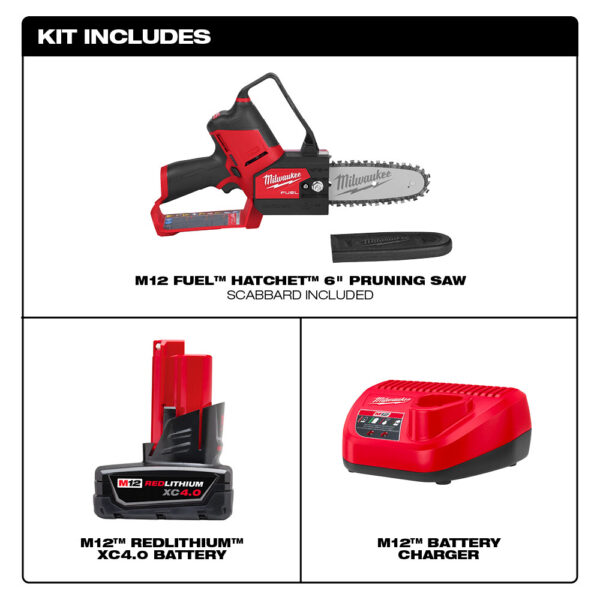 MILWAUKEE 2527-21 M12 Fuel Hatchet Pruning Saw Kit - Image 2