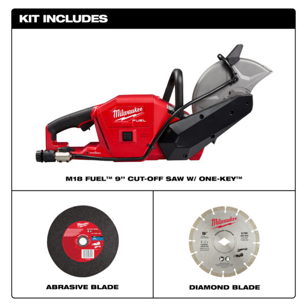 MILWAUKEE 2786-20 M18 Fuel 9" Cut-Off Saw w/One-Key Bare Tool - Image 3