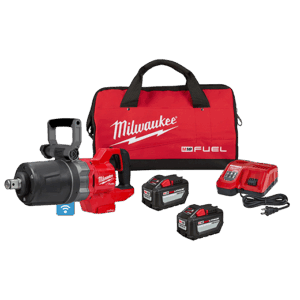 MILWAUKEE M18 Fuel 1" D-Handle High Torque Impact Wrench w/One-Key Kit w/2-12.0A
