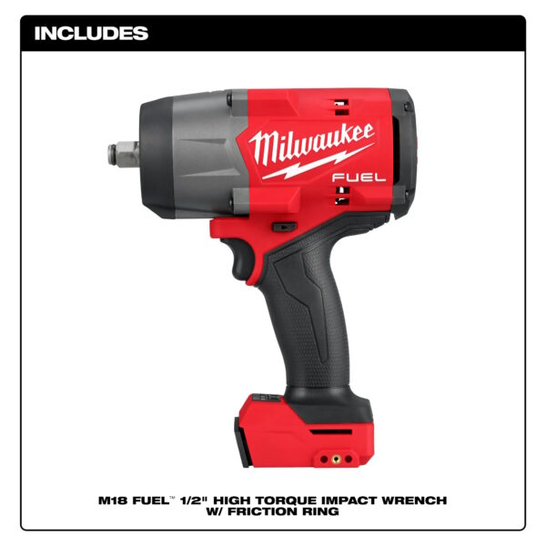 MILWAUKEE 2967-20 M18 FUEL High Torque Impact Wrench 1/2" Drive Tool Only - Image 3