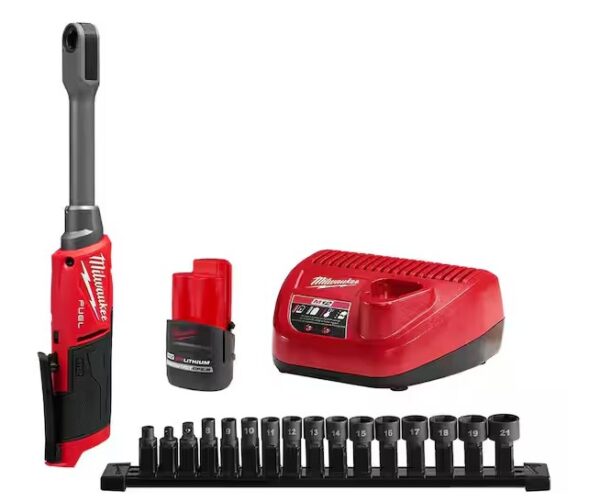 MILWAUKEE 3050-21 M12 FUEL INSIDER 1/4" - 3/8" Extended Reach Box Ratchet Kit