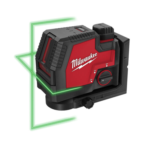 MILWAUKEE 3521-21 USB Rechargeable Green Cross Line Laser