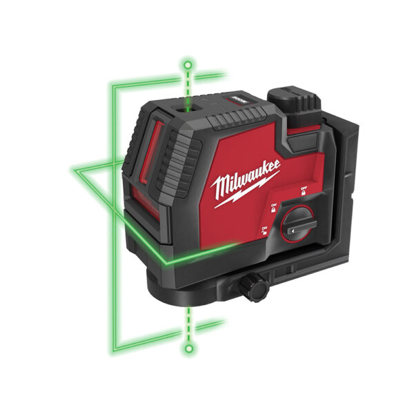 MILWAUKEE 3522-21 USB Rechargeable Green Cross Line & Plumb Points Laser