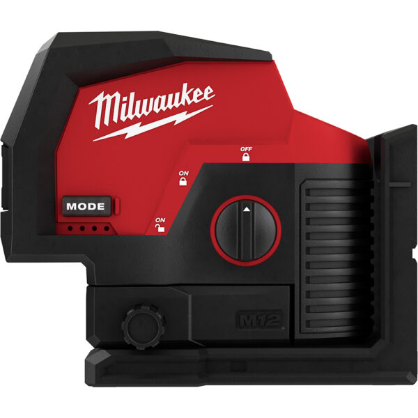 MILWAUKEE 3622-20 M12 Green Cross Line & Plumb Points Laser Tool Only