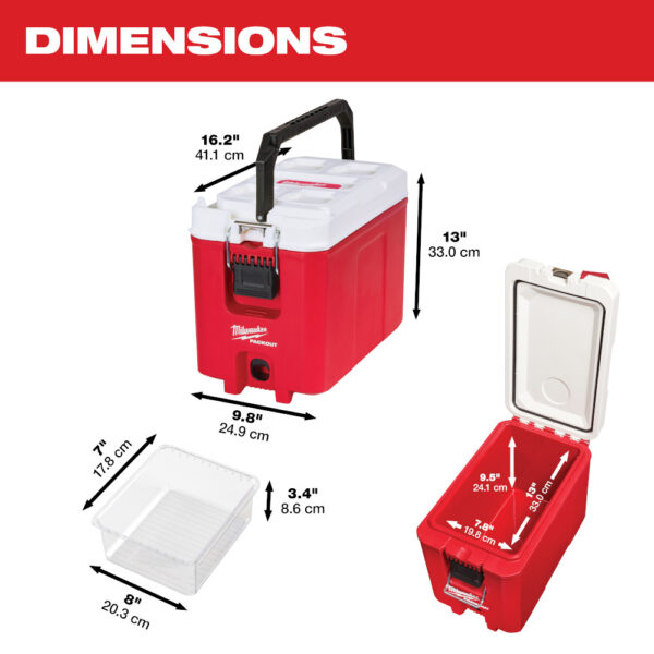 MILWAUKEE 48-22-8460 PACKOUT 16 Quart Compact Cooler - Image 3