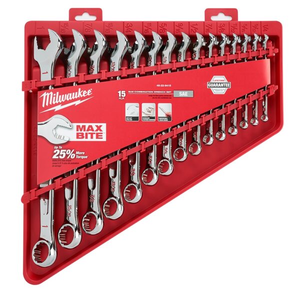 MILWAUKEE 48-22-9415 15pc Combination Wrench Set - SAE