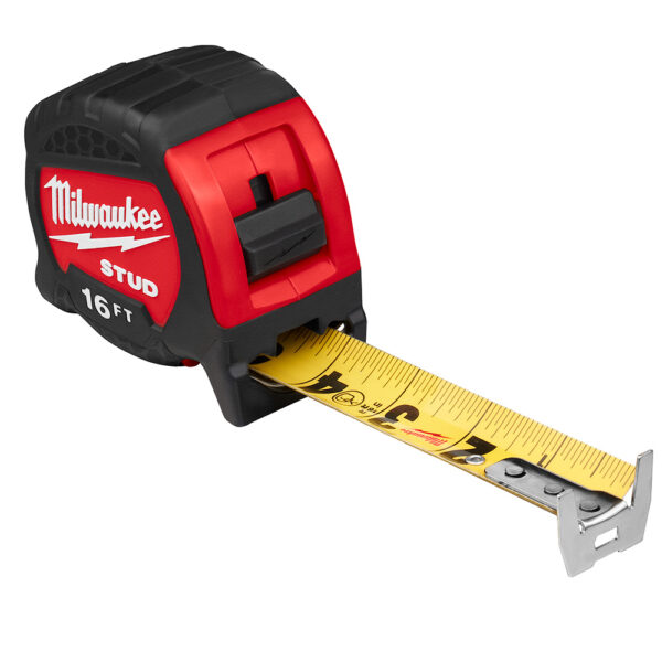 MILWAUKEE 48-22-9716 STUD Tape Measure 16' x 1-1/4", 2-Sided, 14' Standout - Image 2