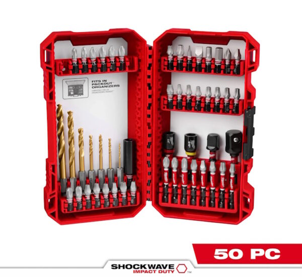 MILWAUKEE 48-32-4013 SHOCKWAVE Impact Duty™ Drill & Drive Set – 50PC