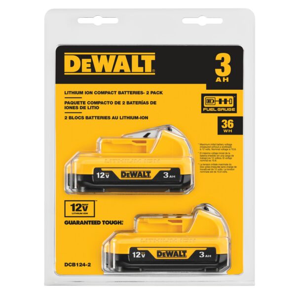 DEWALT DCB124-2 12V MAX 3.0Ah Battery 2-Pack