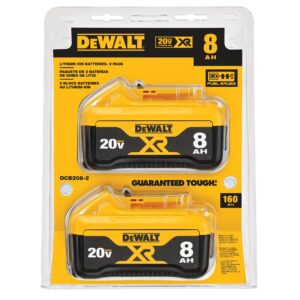 DEWALT DCB208-2 20V MAX 8.0Ah Battery 2-Pack