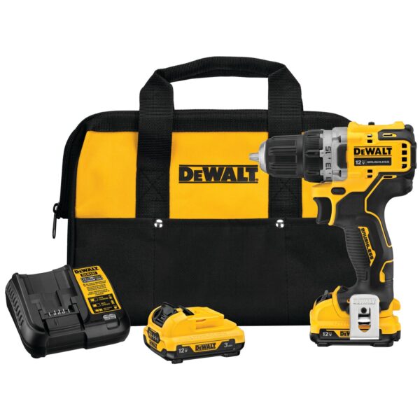 DEWALT DCD701F2 12V XCS Compact Brushless Drill Kit 2 - 2Ah Batteries