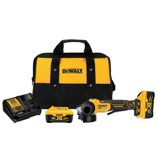 DEWALT DCG413R2 20V MAX XR Grinder Kit w/2 - 6.0Ah Batteries