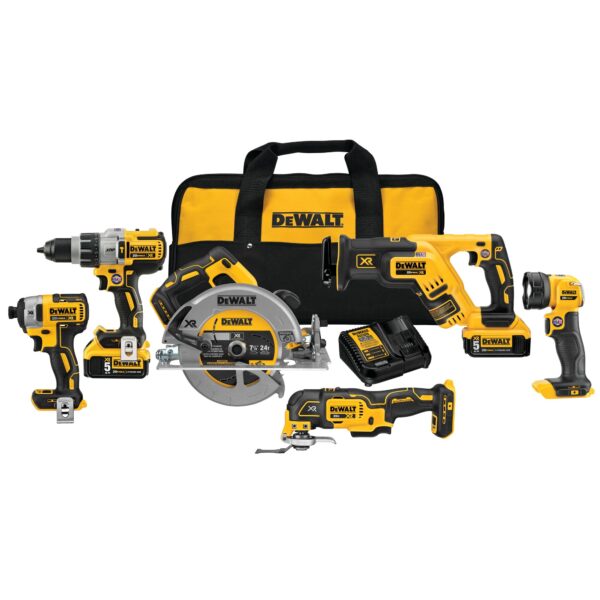 DEWALT DCK694P2 20V MAX XR Brushless 6-Tool Combo Kit w/Oscillating Tool