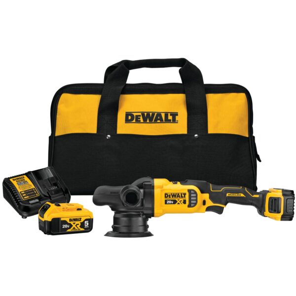 DEWALT DCM848P2 20V MAX XR 5" Dual Action Polisher Kit w/2 - 5.0Ah Battereis