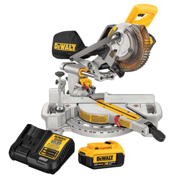 DEWALT DCS361M1 20V MAX* 7-1/4" Sliding Miter Saw Kit w/1 - 4.0Ah Battery