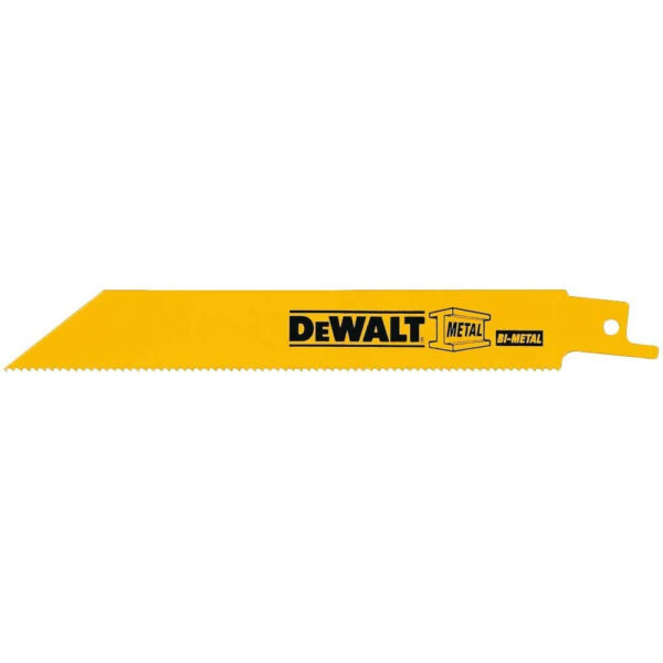 DEWALT DW4808B 6" 14 TPI Straight Back Bi-Metal Reciprocating Saw Blade