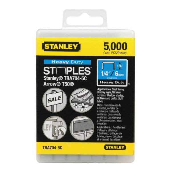 STANLEY TRA704-5C 1/4'' Staples - Box 5000