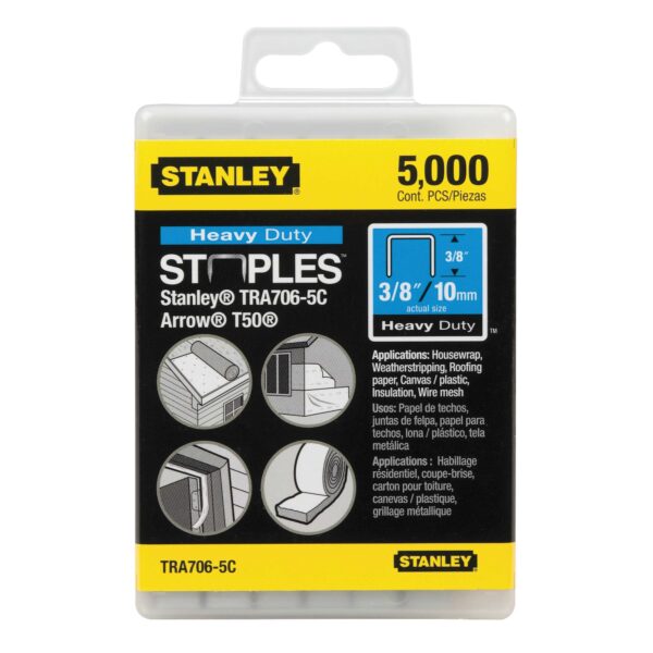 STANLEY TRA706-5C 3/8" Staples - Box 5000