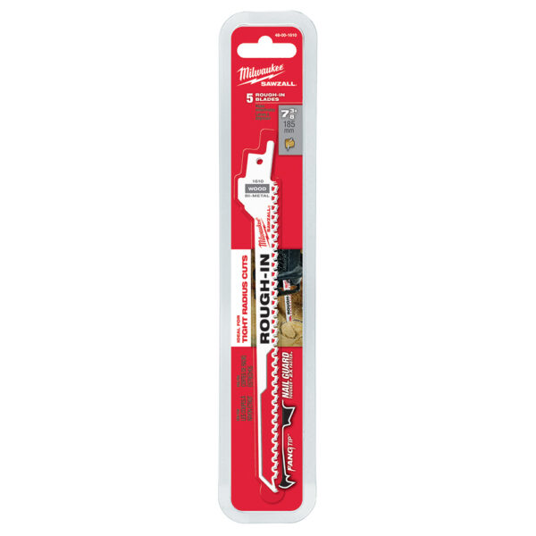 MILWAUKEE 48-00-1610 5Pk Rough-in Sawzall Blade - Image 2