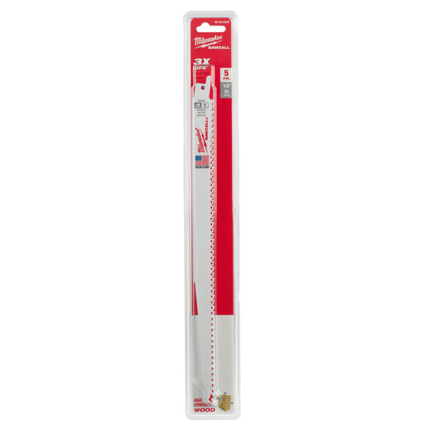 MILWAUKEE 48-00-5037 12" 6 TPI Sawzall Blades (5Pk)