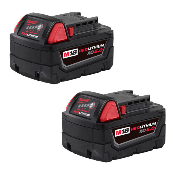 MILWAUKEE 48-11-1852 M18 RedLithium 5.0Ah Battery 2-Pack - Image 2