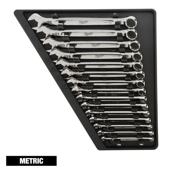 MILWAUKEE 48-22-9515 15pc Combination Wrench Set - Metric - Image 2