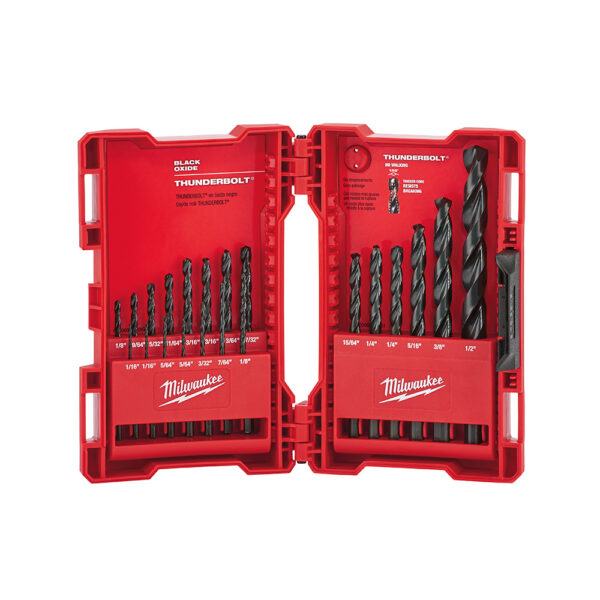 MILWAUKEE 48-89-2801 21PcThunderbolt Black Oxide Drill Bit Set
