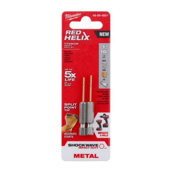 MILWAUKEE 48-89-4601 Shockwave 1/16" Titanium Bit