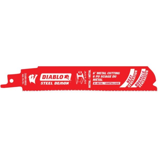 DIABLO DS0614BFCC 6" Reciprocating Blade 14/18TPI Thin Metal Cutting