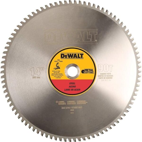 DEWALT DWA7745 14" 90T Light Gauge Ferrous Metal Cutting Saw Blade 1" Arbor