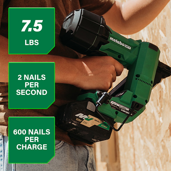 METABO HPT 18V MultiVolt BL 1-1/2" Metal Connector/Joist Hanger Nailer (1x4.0Ah) - Image 2