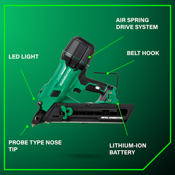 METABO HPT 18V MultiVolt BL 1-1/2" Metal Connector/Joist Hanger Nailer (1x4.0Ah) - Image 4