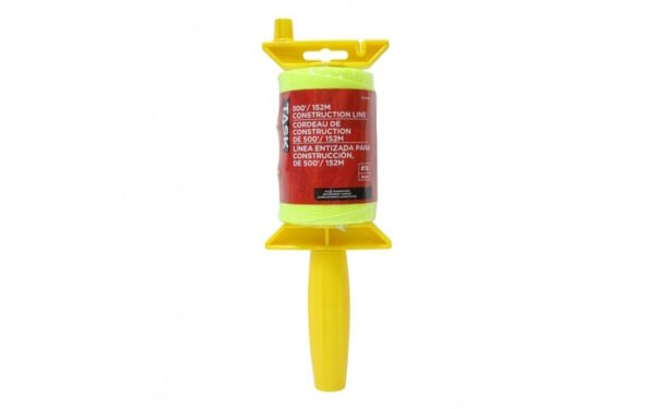 TASK T27210 500' Yellow Braided Nylon Construction Line Reel