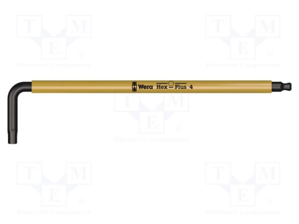 WERA 05022201001 950 SPKL Hex-Plus HF SW 4,0 gelb L-key 4.0mm Hex Key