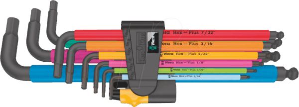 WERA WER-05022640001 9pc L-Key SAE Ball-End Hex Key Set