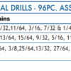 NORSEMAN 06500 96Pc Molybdenum Tool Steel 135° Split Jobber Drill Bits - Image 2