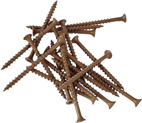 FITSFAST 065838 Deck Screws #8 x 2-1/2" Brown 350/jar