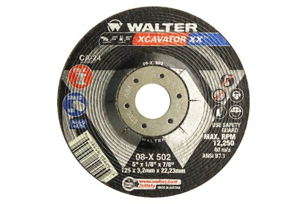 WALTER 08X502 XcavatorXX 5''x1/8''x7/8'' Fast Removal Wheel